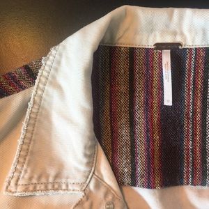 LAST CALL Free people distressed denim jacket